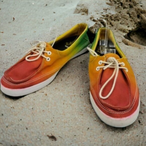 Vans Surf Sider Lace up Tie Dye Boat Shoe Women's Size 7 - Picture 2 of 15